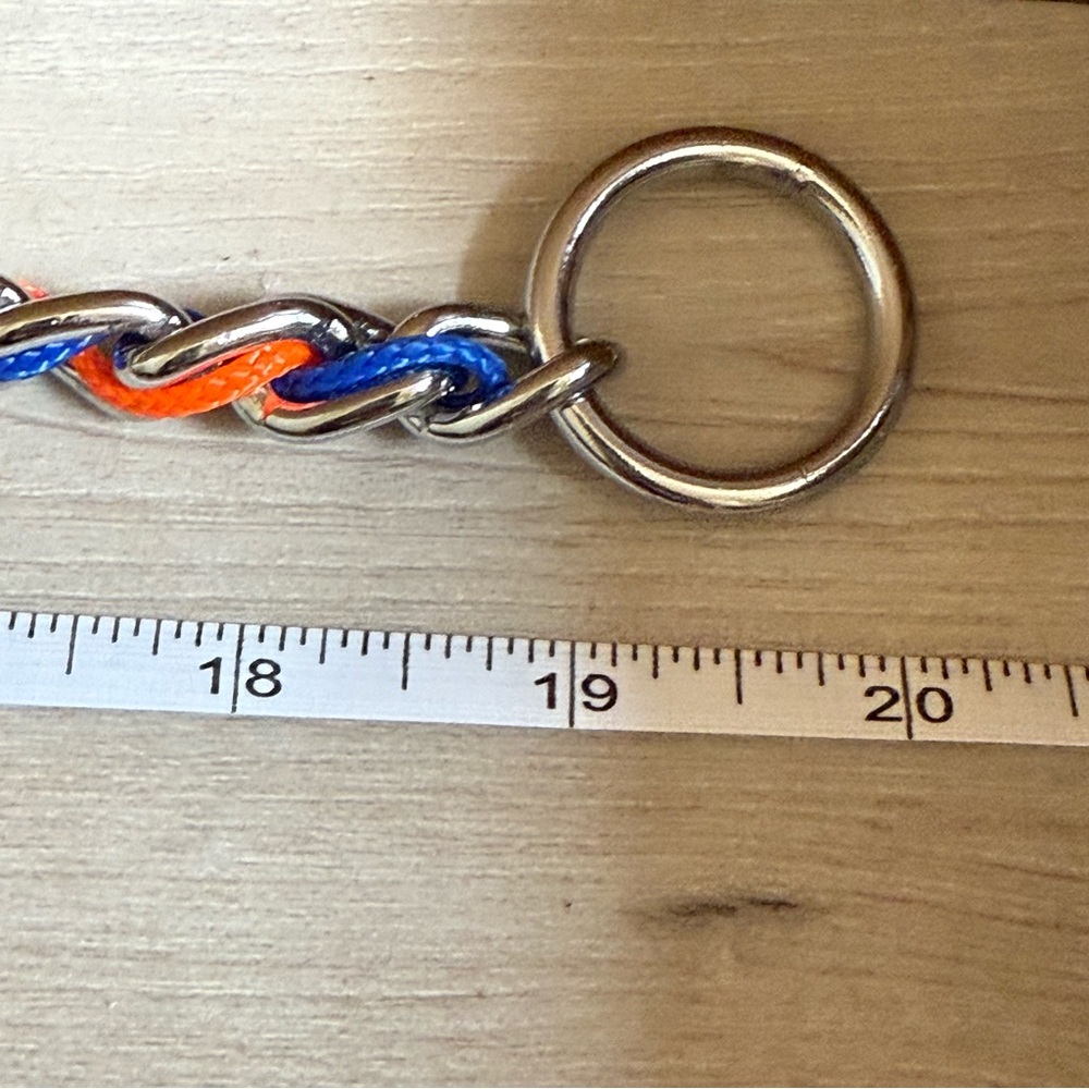 Terrain D.O.G. • Blue & Orange 3.5mm Chain Slip Collar - 20” - Picture 11 of 11